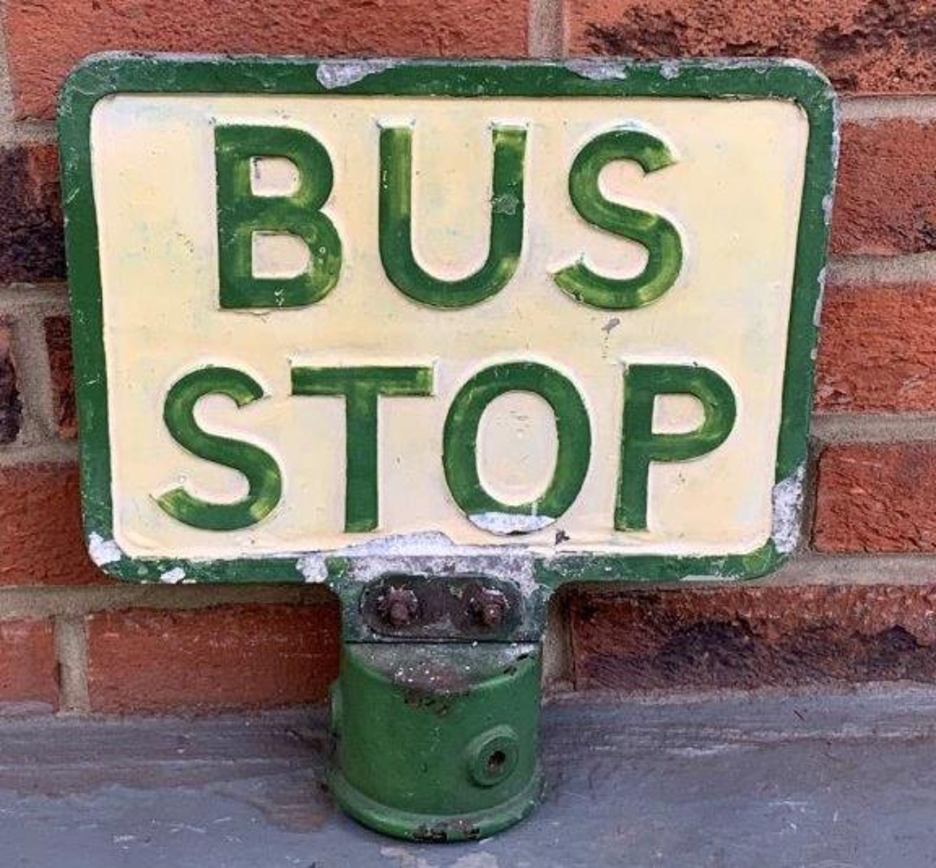 Cast Aluminium Bus Stop Post Sign