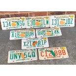 Eight American Florida Number Plates