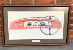 Framed XK120 Jaguar Print A Dash Of Elegance" "