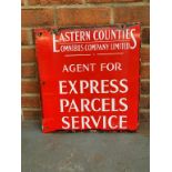 Eastern Counties Express Parcels Service Enamel Sign
