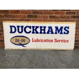 Aluminium Duckhams Lubrication Service Sign