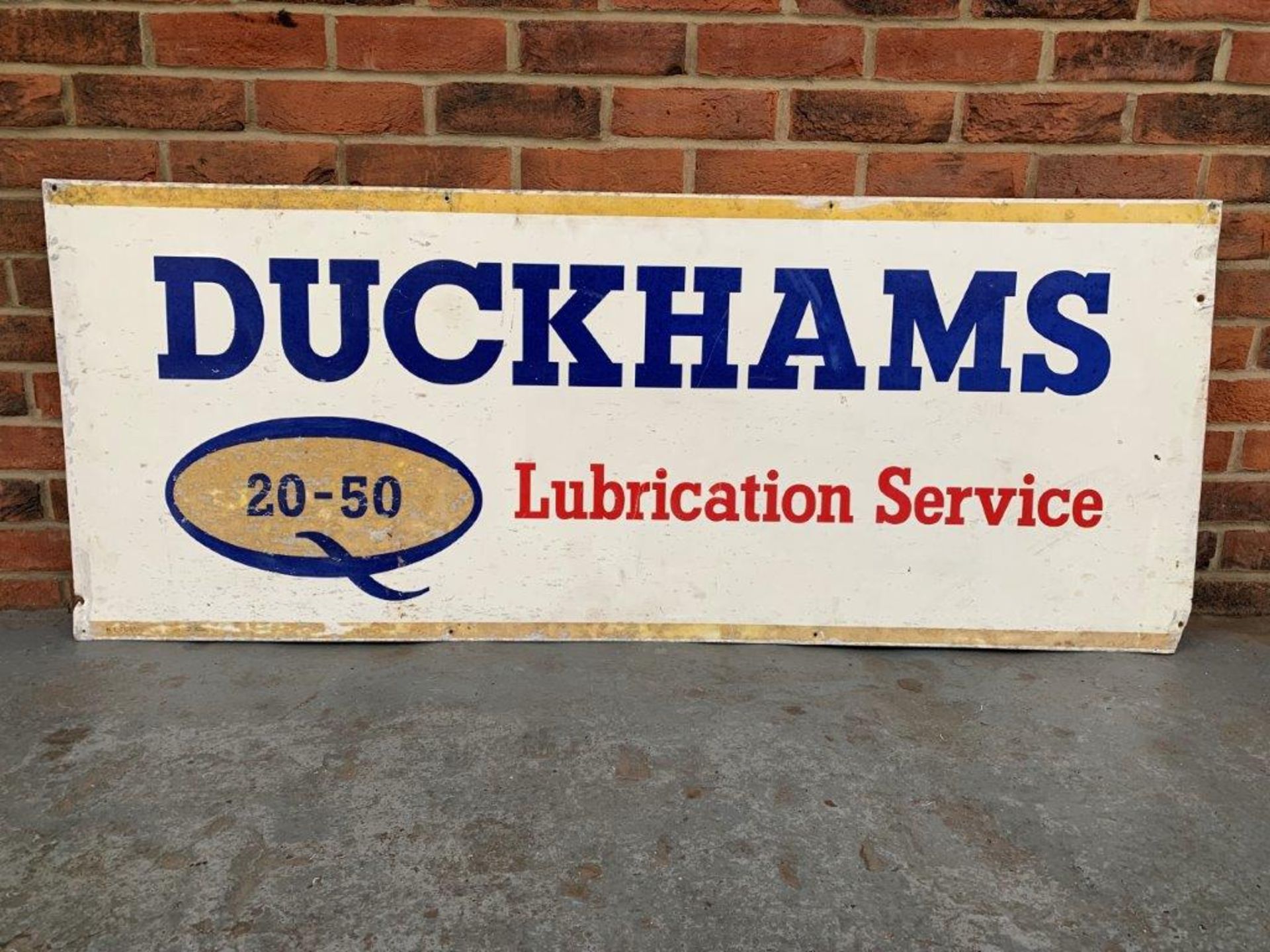 Aluminium Duckhams Lubrication Service Sign