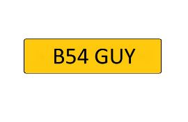 B54 GUY Registration Number On Retention Certificate