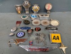 Box Of Assorted Car Badges