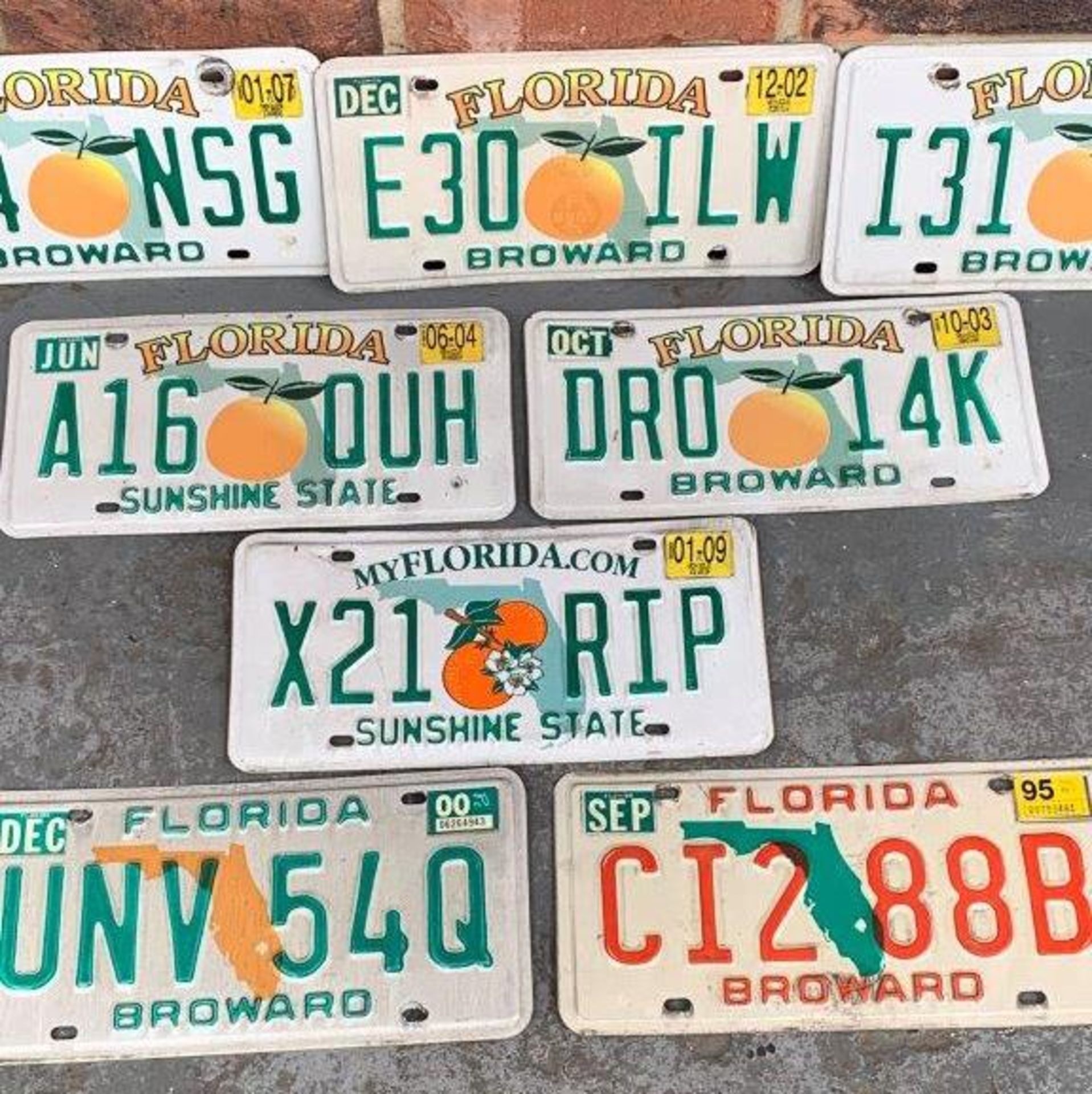 Eight American Florida Number Plates - Image 2 of 3