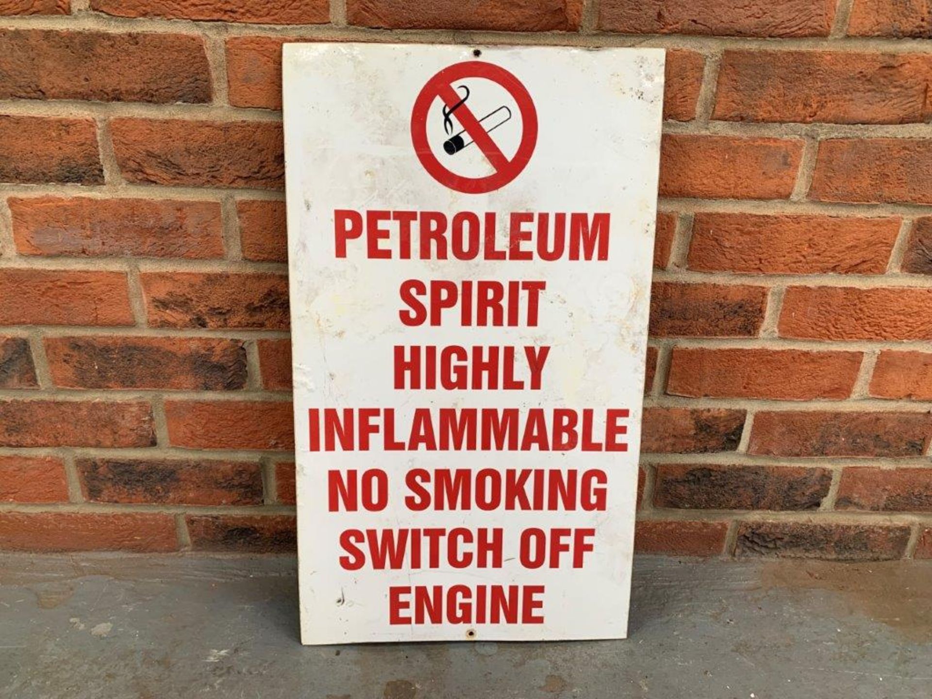 Aluminium Petroleum Warning Sign