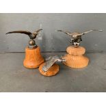 Three Vintage Bird Car Mascots