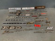 Box Of Assorted Car Badges