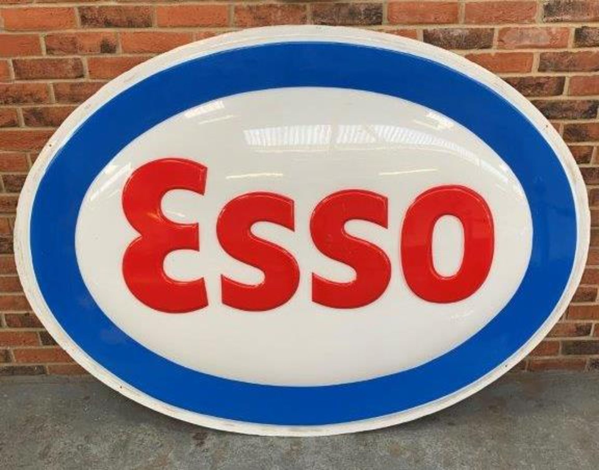 Large Esso Oval Perspex Sign