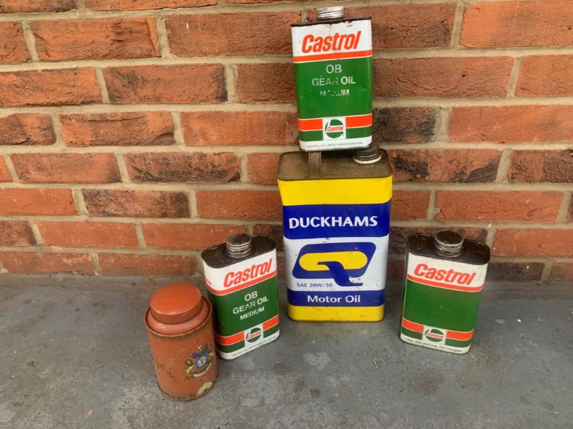 Mixed Lot Warning Sign, Castrol & Duckhams Oil Cans - Image 2 of 4