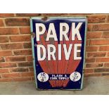 Original Park Drive Enamel Sign