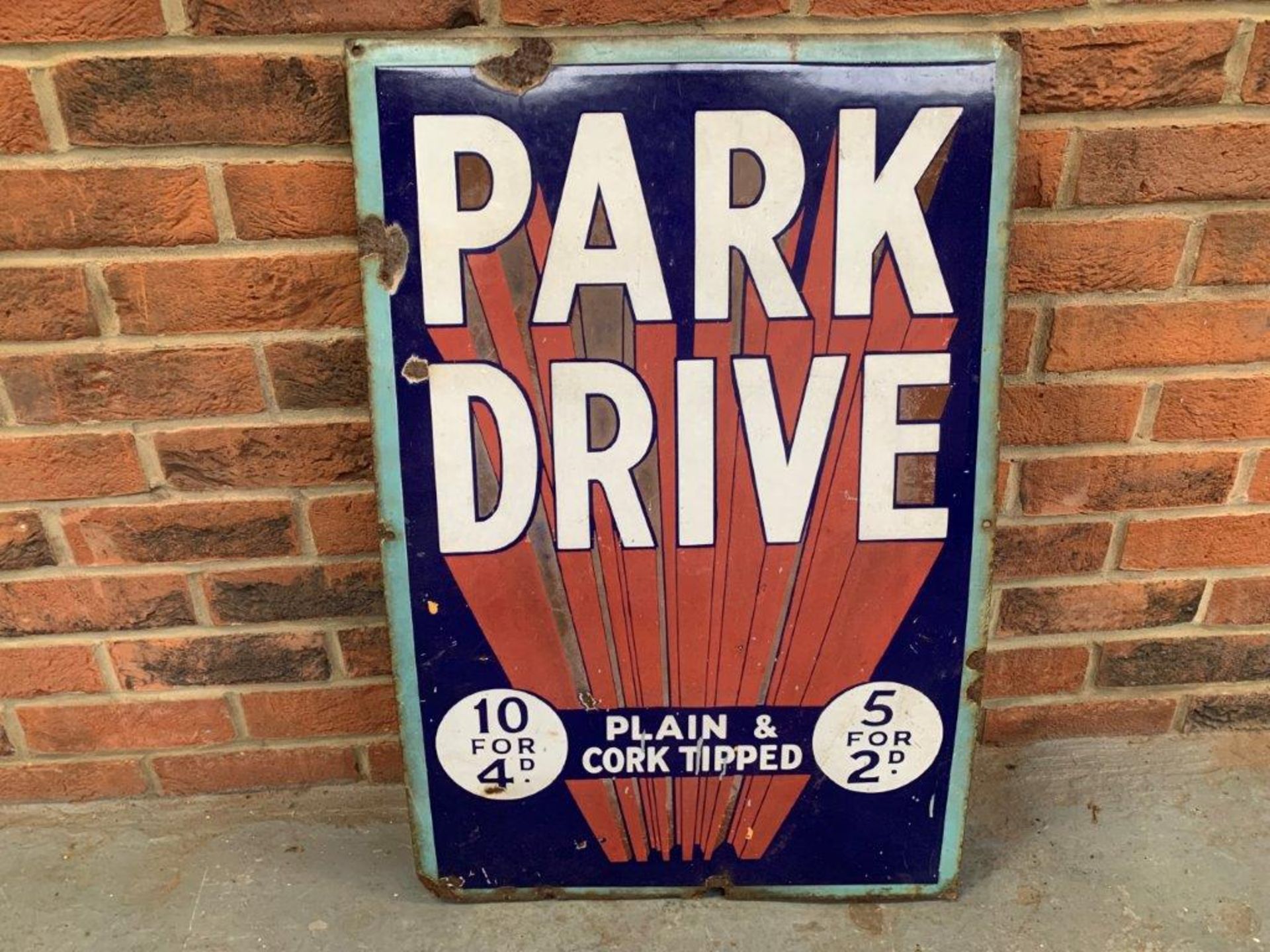 Original Park Drive Enamel Sign