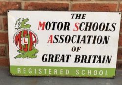 Motor Schools Association Enamel Sign