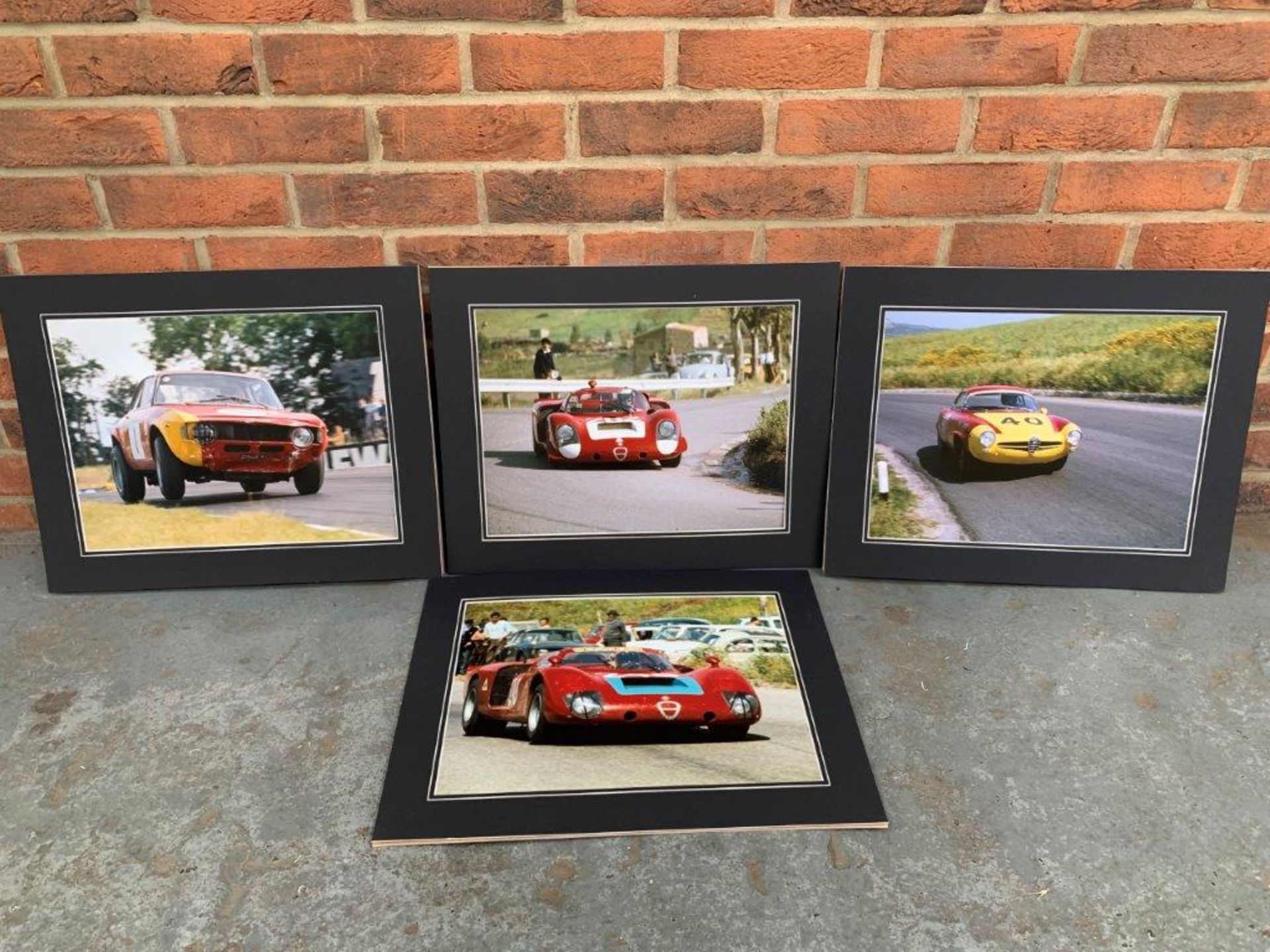 Four Unframed Mounted Racing Photographs