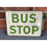 Bus Stop Double Sided Enamel Sign