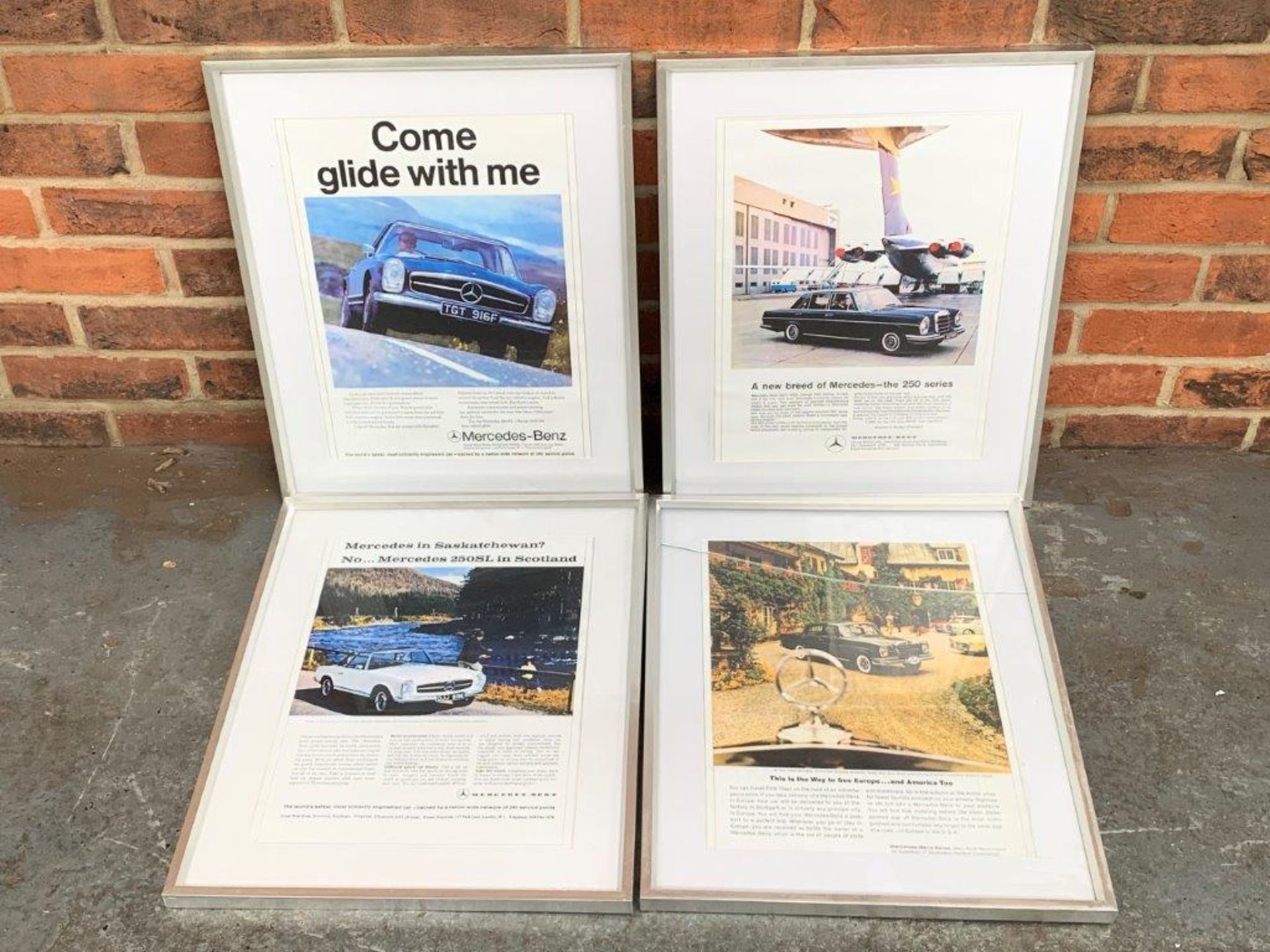 Four Framed Mercedes Prints