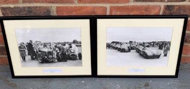 Two Framed 1950's Racing Photographs