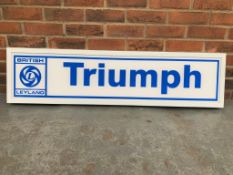 Modern Illuminated Triumph Showroom Display Sign