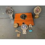 Mixed Lot Car Badges Jaeger Car Clock Etc