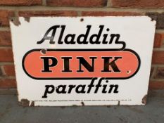 Pink Paraffin Enamel Sign