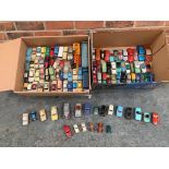 Large Quantity Of Play Worn Dinky, Corgi & Lesney Cars