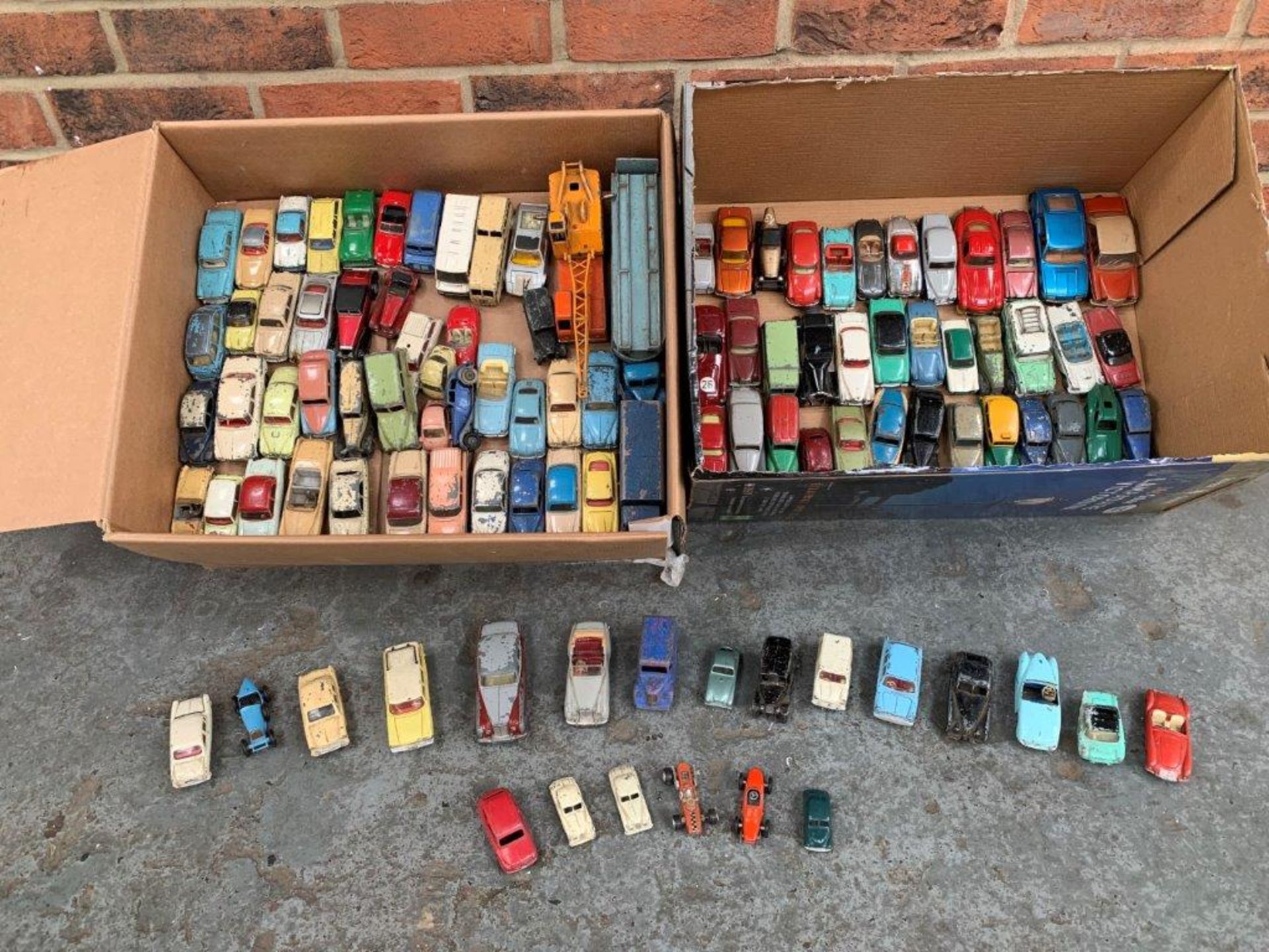 Large Quantity Of Play Worn Dinky, Corgi & Lesney Cars