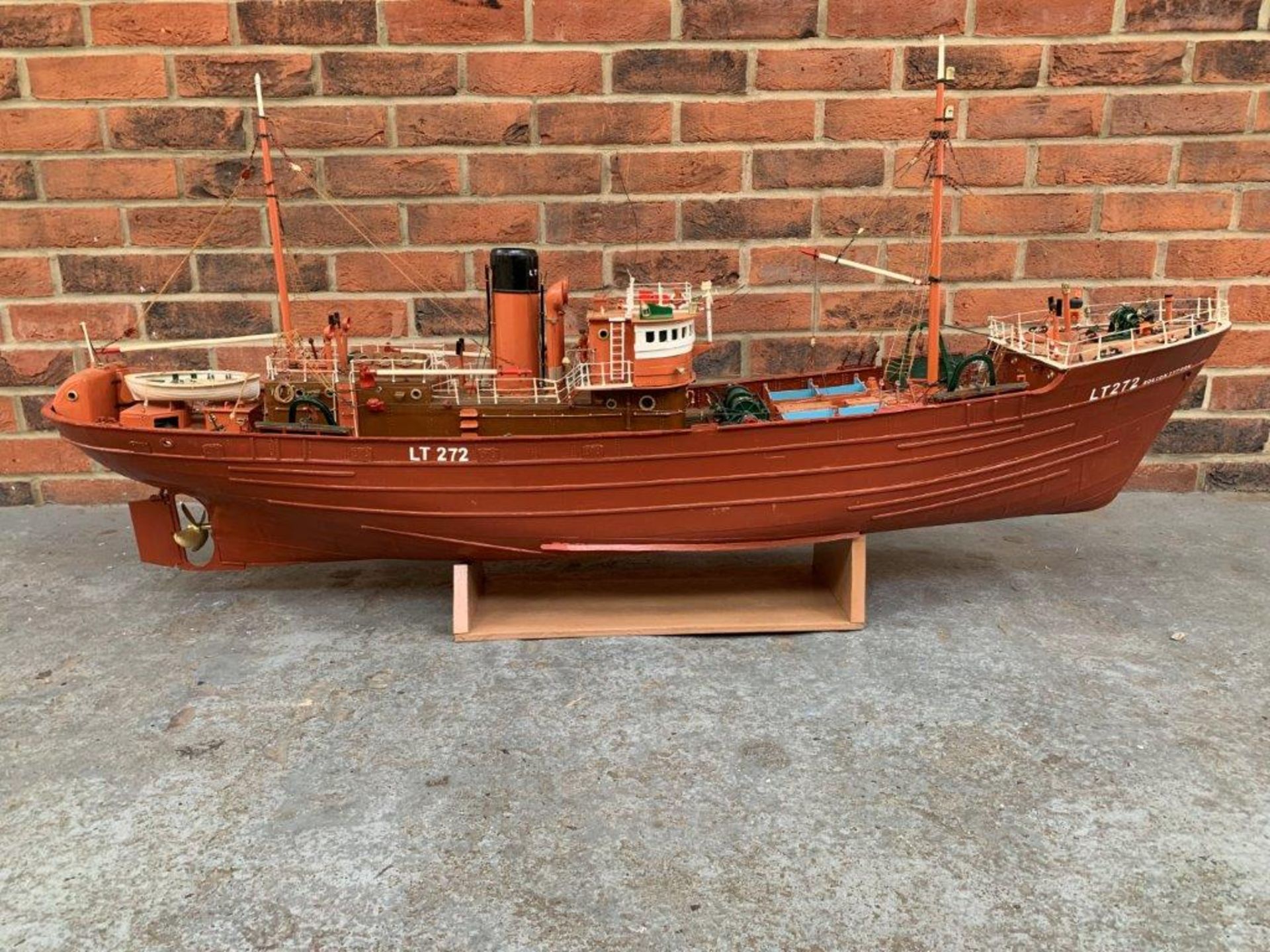 Boston Typhon, Large Wooden Model Boat - Image 2 of 4