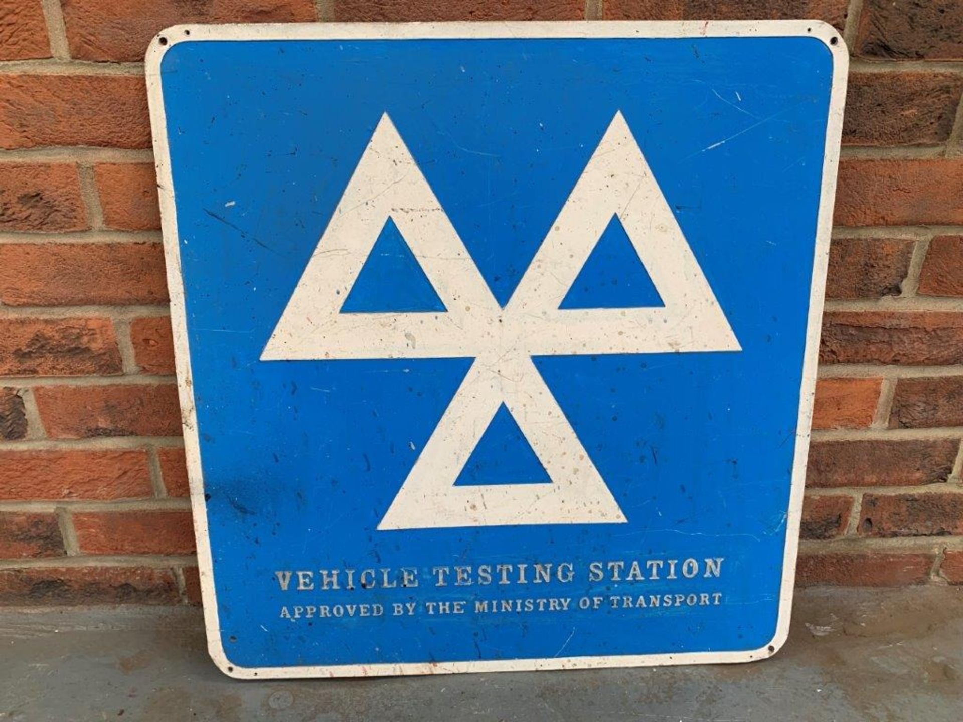 Aluminium Vehicle Testing Station Sign