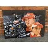 Original Craig Warwick of Felipe Massa & Kimi Raikkonen with Ferrari