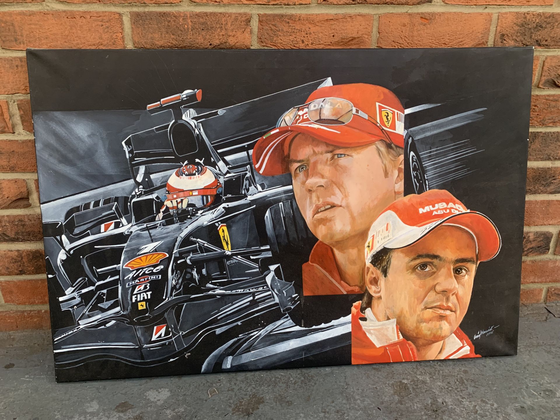 Original Craig Warwick of Felipe Massa & Kimi Raikkonen with Ferrari