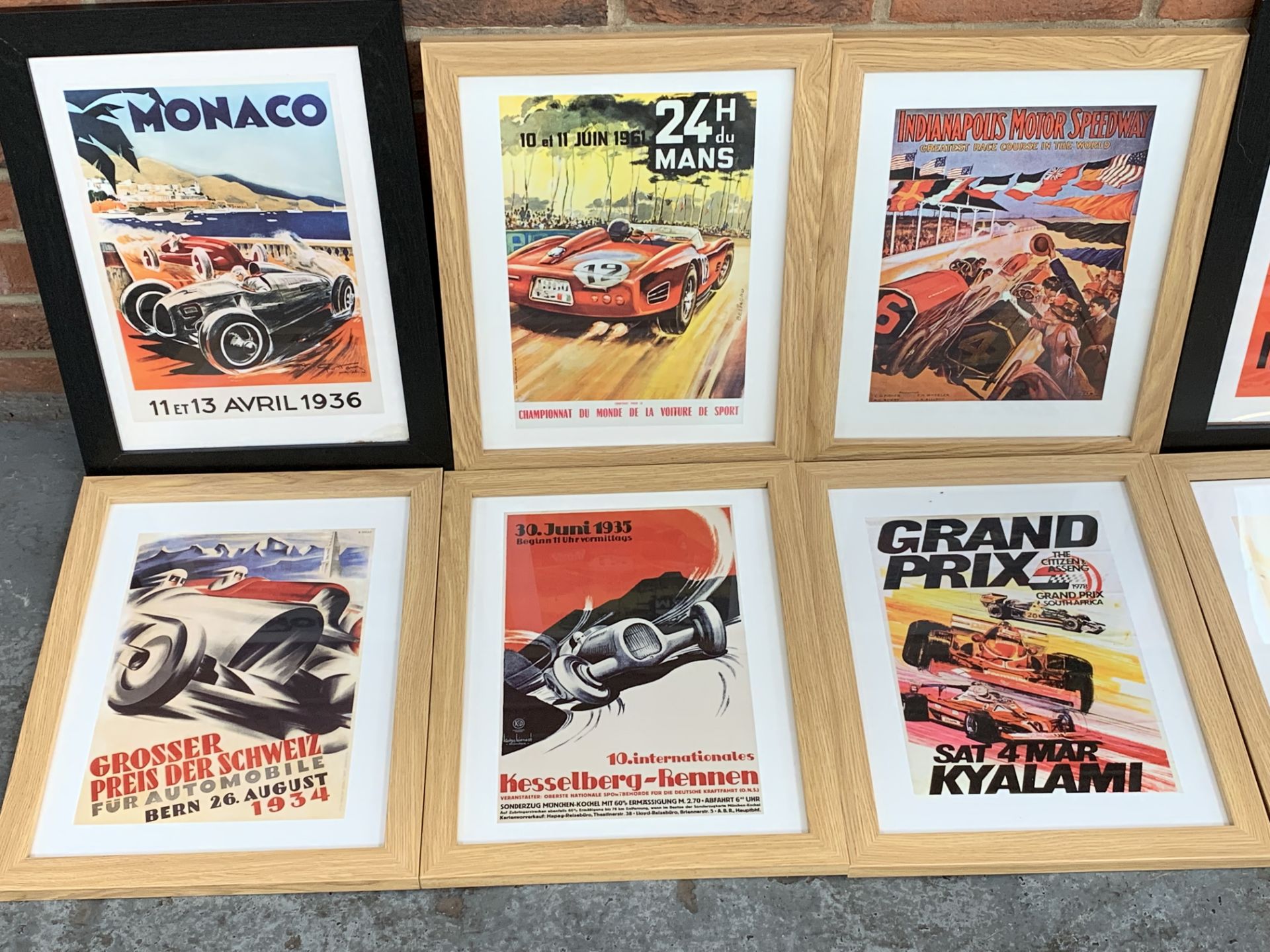 Eight Framed Reproduction Racing Posters - Image 4 of 4