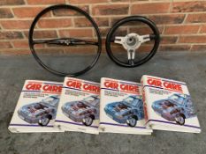 Two Steering Wheel's & Four Car Care Manuals