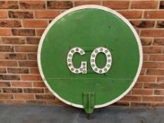 Large Metal Vintage STOP/GO Sign