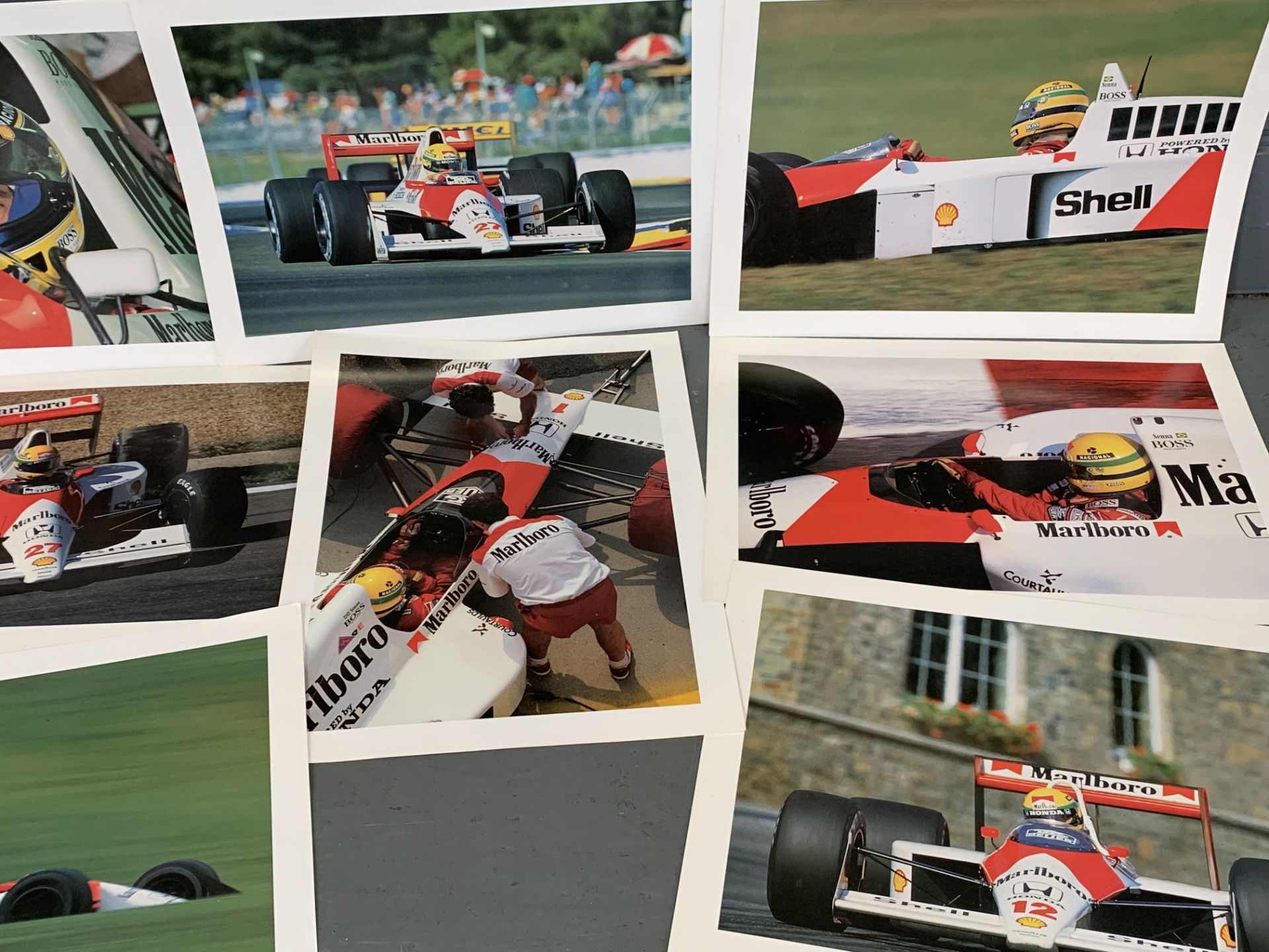 Eight Unframed Ayrton Senna Photographs - Image 3 of 3