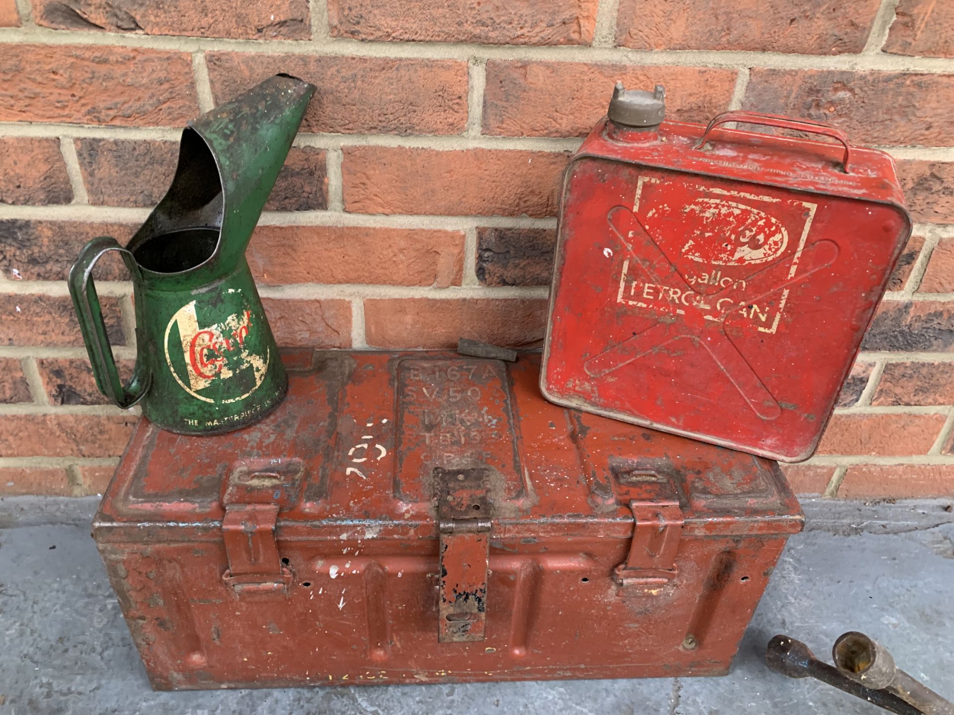 Military Ammunition Box, Castrol Oil Can & A Quantity Of Tools - Image 4 of 4