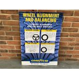Tin Goodyear Wheel Alignment and Balancing Sign
