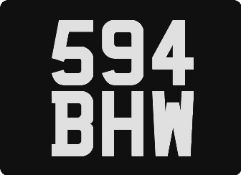 594 BHW Registration Number