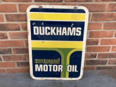 Aluminium Duckhams Motor Oil Double Sided Sign