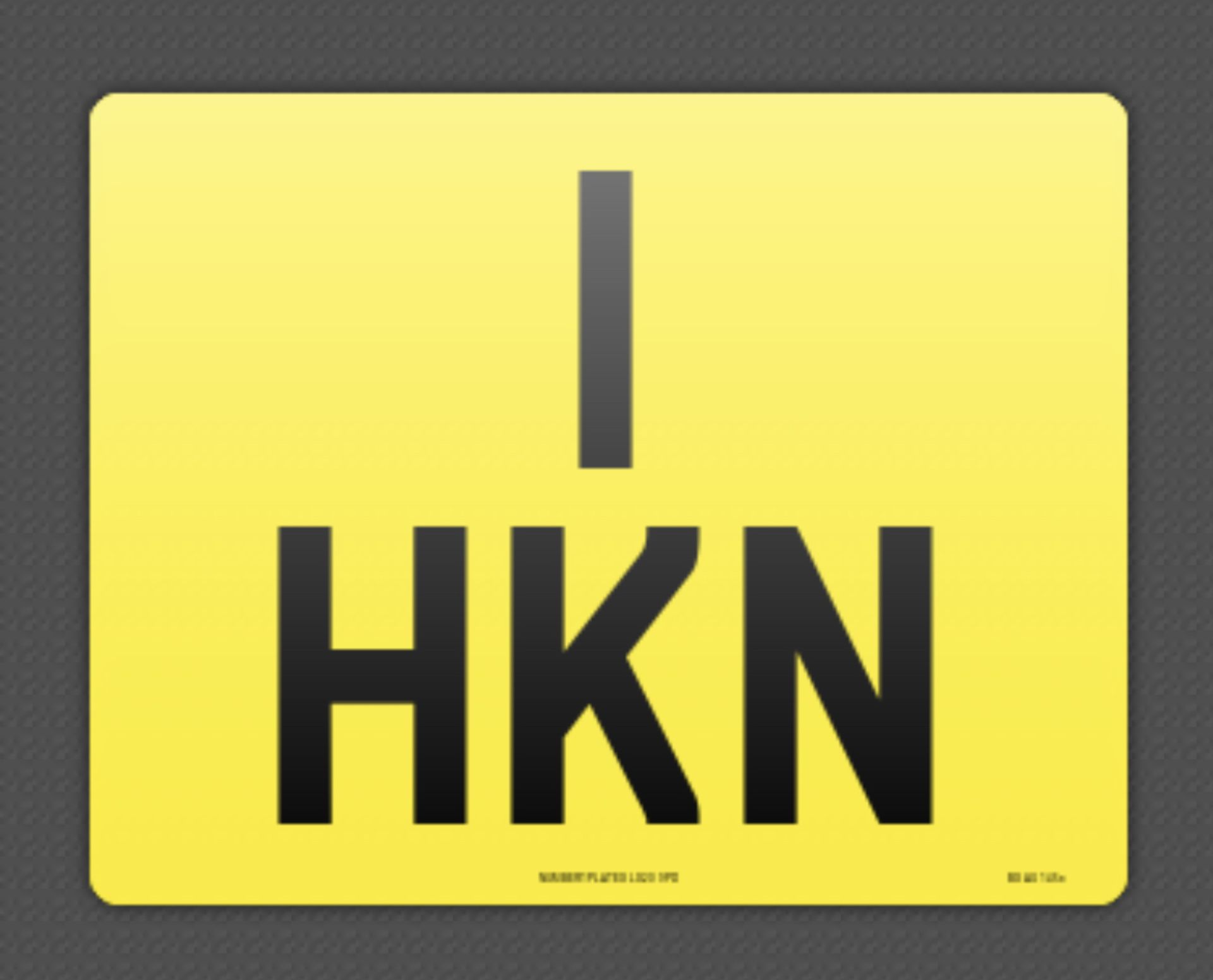 1 HKN Registration Number