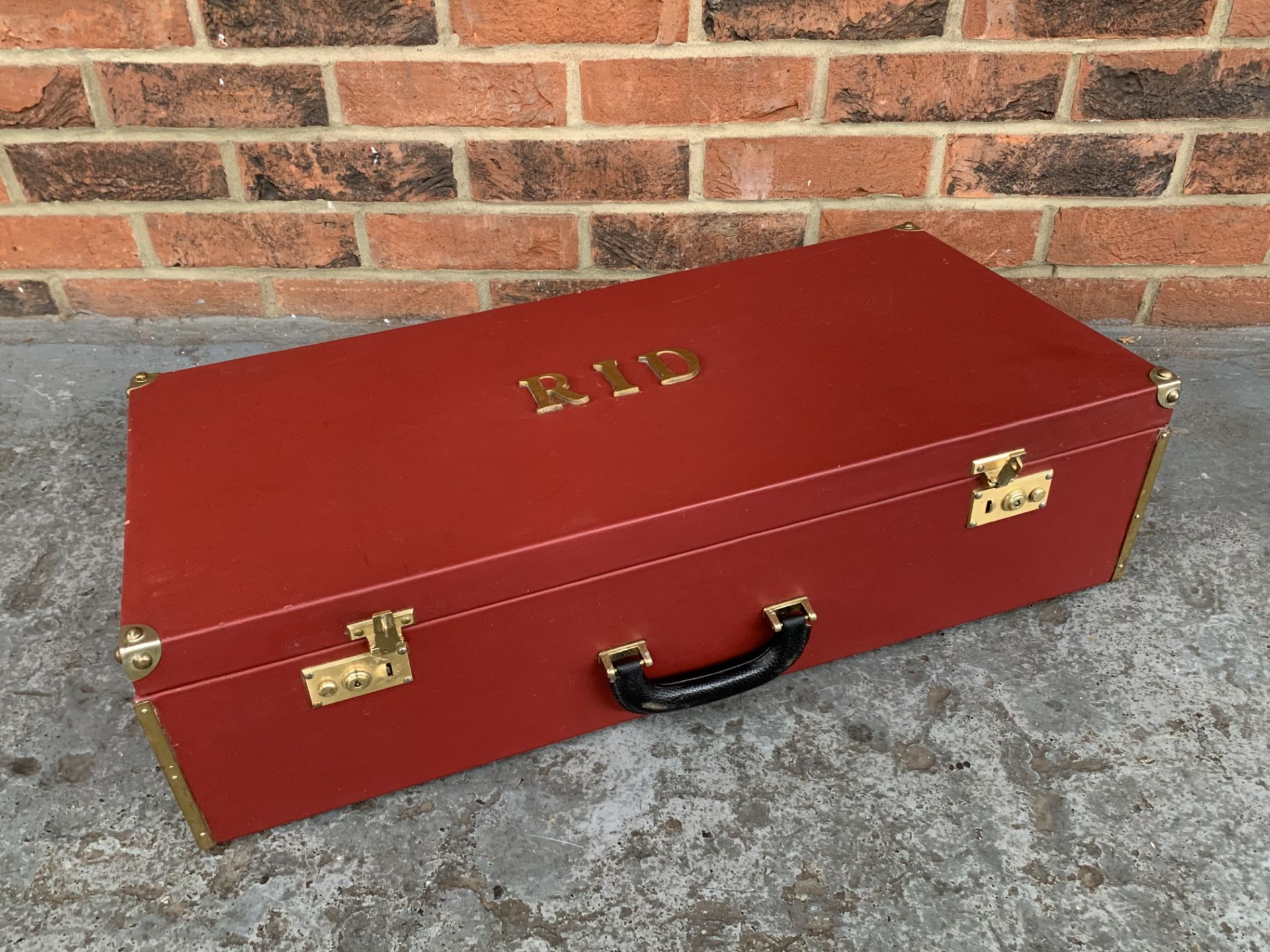 Two Leather Covered Cases from a Jaguar XK140, Monogramed 'RID' - Image 4 of 6