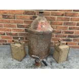 Vintage Oil Can, Two Esso Blue Paraffin Cans & a Blow Torch