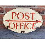 Vintage Double Sided Post Office Enamel Sign