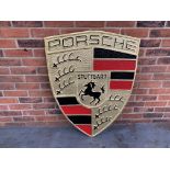 Modern Large Cast Aluminium Porsche Sign