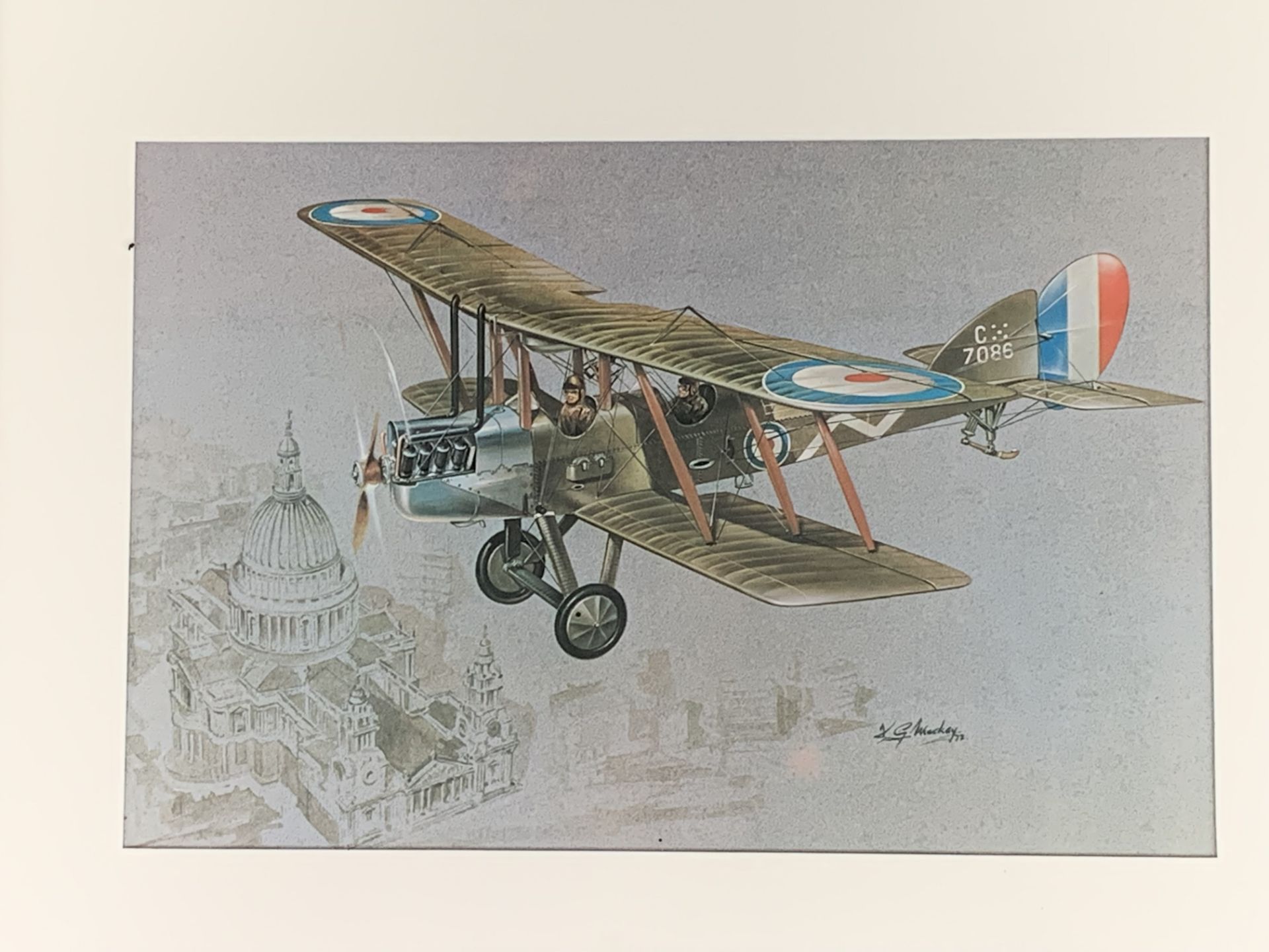 Three Framed KG Mackay Aeroplane Prints - Image 4 of 4