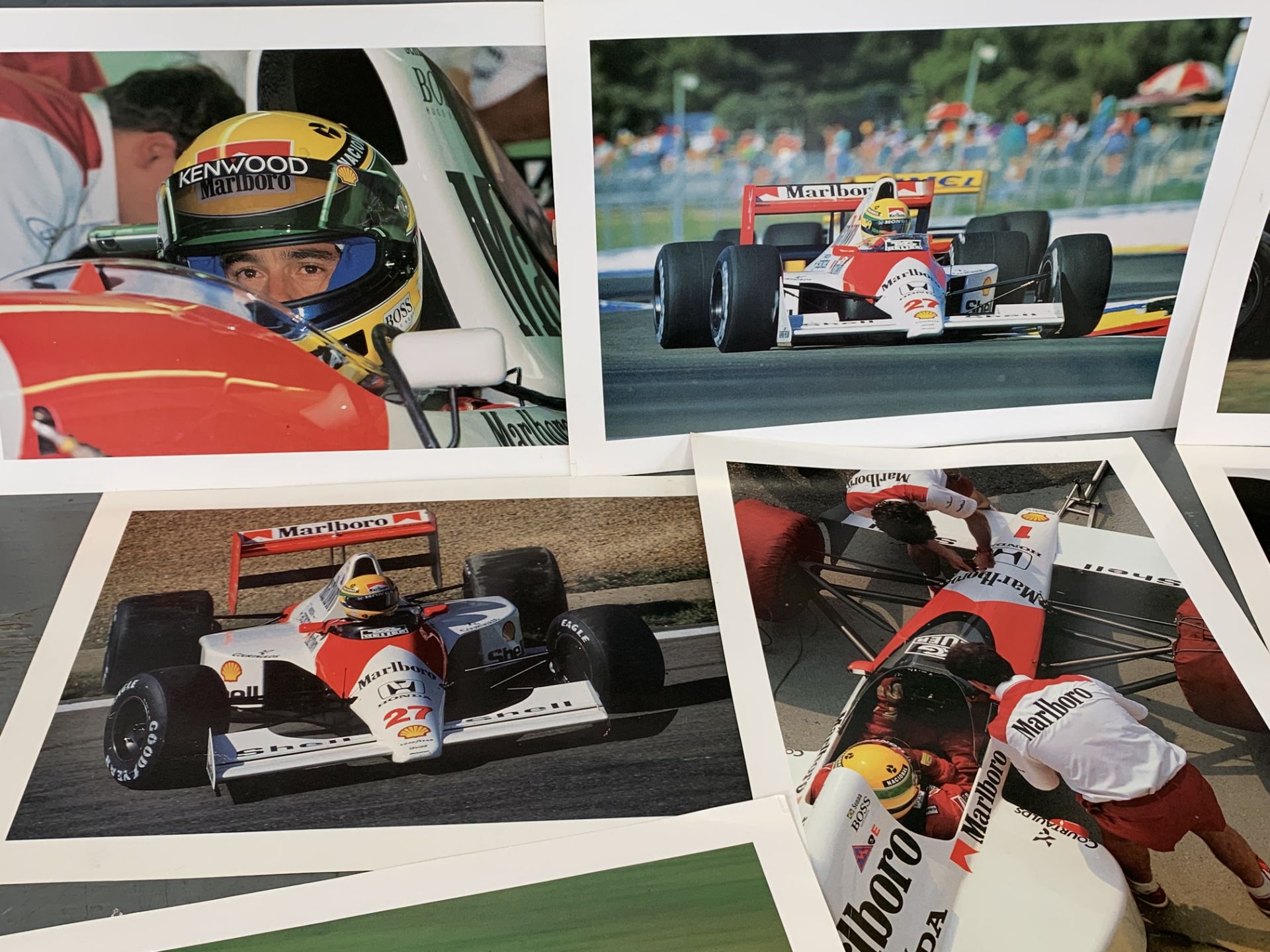Eight Unframed Ayrton Senna Photographs - Image 2 of 3