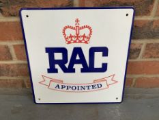 Enamel RAC Appointed Sign, New Old Stock