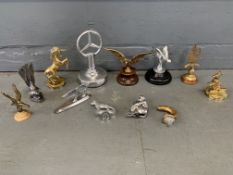 Twelve Modern Display Car Mascots