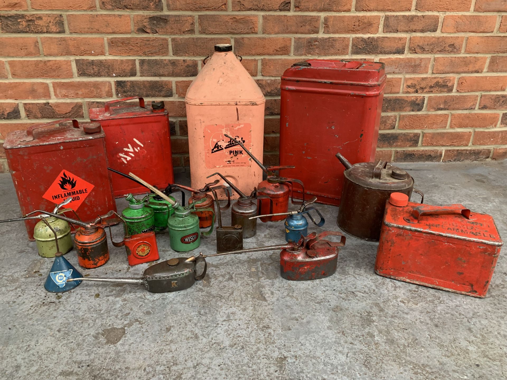 Quantity Of Vintage Oil Cans
