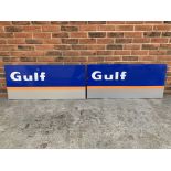 Two Perspex Gulf Signs