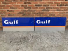 Two Perspex Gulf Signs